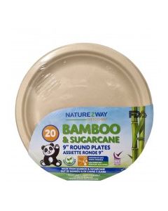 NATURZ BAMBOO PLATE ROUND 20x9in