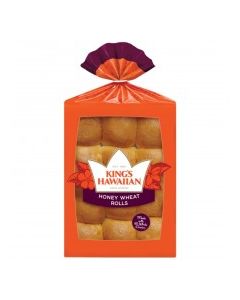 KINGS HAWAIIAN ROLLS HONEY WHEAT 12ct