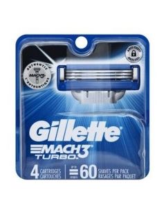 GILLETTE MACH 3 TURBO CARTRIDGES 4s