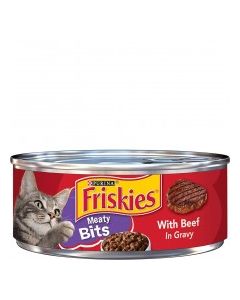 FRISKIES MEATY BITS BEEF IN GRAVY 156g