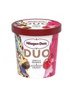 HAAGEN DAZS DUO VAN BROWNIE RASP 420ml