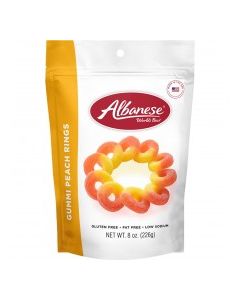 ALBANESE GUMMI PEACH RINGS 226g