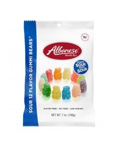 ALBANESE GUMMI BEARS SOUR 12 FLAVOR 226g