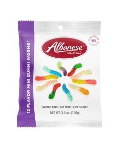 ALBANESE GUMMI WORMS MINI 12 FLAVOR 100g