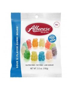 ALBANESE GUMMI BEARS SOUR 12 FLAVOR 100g
