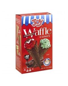 JOY WAFFLE CONES CHOCOLATE 12s