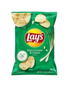 LAYS SOUR CREAM & ONION 7.75oz