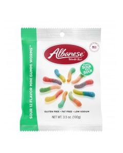 ALBANESE SOUR GUMMI WORMS SOUR 100g