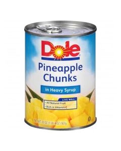 DOLE PINEAPPLE CHUNKS IN SYRUP 20oz