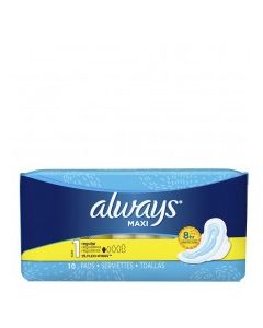 ALWAYS MAXI PADS REGULAR WINGS 10s
