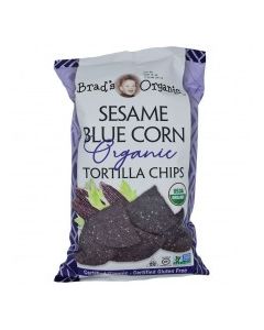 BRADS TORTILLA CHIPS BLUE SESAME 8oz