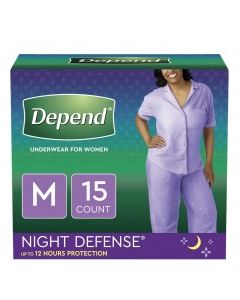 DEPEND UNDERWEAR NIGHT (W) MED 15s