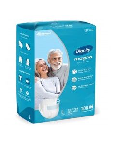 DIGNITY ADULT DIAPERS LARGE 10s