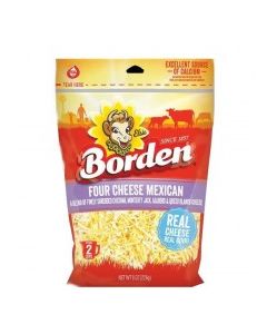 BORDEN 4 CHEESE MEXICAN SHRED 8oz