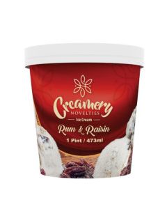 CREAMERY ICE CREAM RUM RAISIN 473ml
