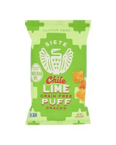 SIETE PUFF SNACK CHILE LIME 4oz