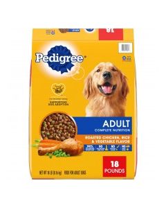 PEDIGREE ADULT CHICKEN RICE VEG 18lb