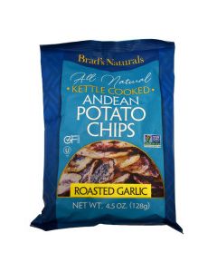 BRADS POTATO CHIPS ROASTED GARLIC 4.5oz