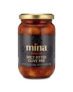MINA OLIVES MIX SPICY PITTED 12.5oz