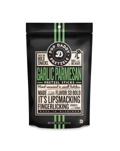 POP DADDY PRETZEL STK GARLIC PARM 7.5oz