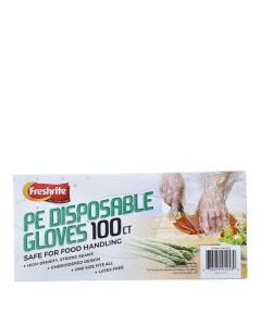 FRESHRITE PE DISPOSABLE GLOVES 100ct
