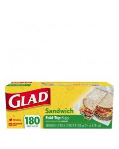 GLAD SANDWICH BAGS FOLD 180s