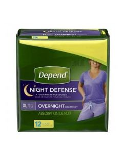 DEPEND UNDERWEAR NIGHT (W) XL 12s