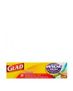 GLAD STORAGE BAGS ZIP 20x1gal