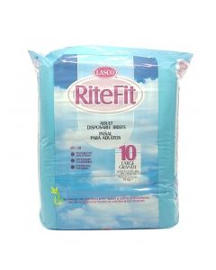 LASCO RITEFIT ADULT DIAPERS LRG 10s
