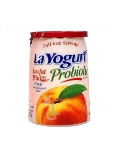LA YOGURT LOW FAT PEACH 6oz