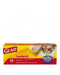 GLAD SANDWICH BAGS ZIP 50s