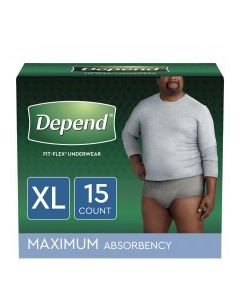 DEPEND UNDERWEAR (M) XL 15s