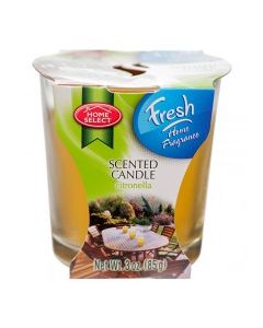 HOME SELECT CANDLE CITRONELLA 3oz