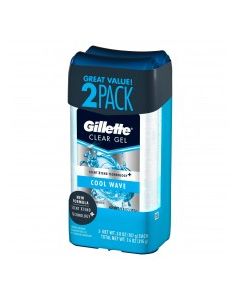 GILLETTE CLEAR GEL COOL WAVE 2x3.8oz