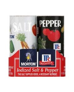 MORTON SALT & PEPPER SHAKERS 113g