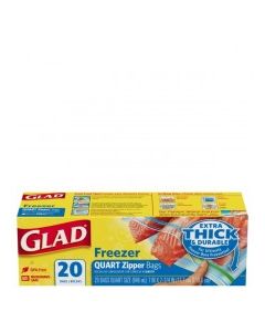 GLAD FREEZER BAGS ZIP 20x1qt