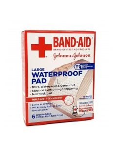 BAND-AID WATERPROOF PAD 6pc