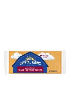 CRYSTAL FARMS CHEDDAR SHARP BLK 8oz