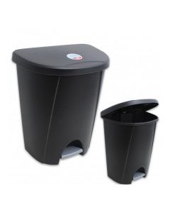 STERILITE WASTEBASKET STEPON BLK 6.6gal