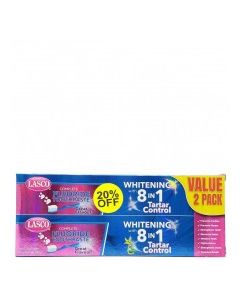 LASCO TOOTHPASTE WHITENING 2x170g
