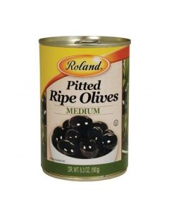 ROLAND OLIVES PITTED RIPE MED 15oz