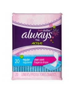 ALWAYS DAILY LINERS THIN CLEAN SCENT 20s