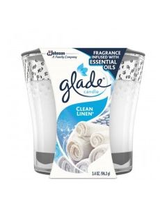 GLADE CANDLE CLEAN LINEN 3.4oz